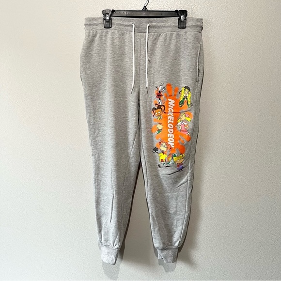 NICKELODEON- NEW Gray Jogger Sweatpants Pants Size XL - Picture 1 of 4